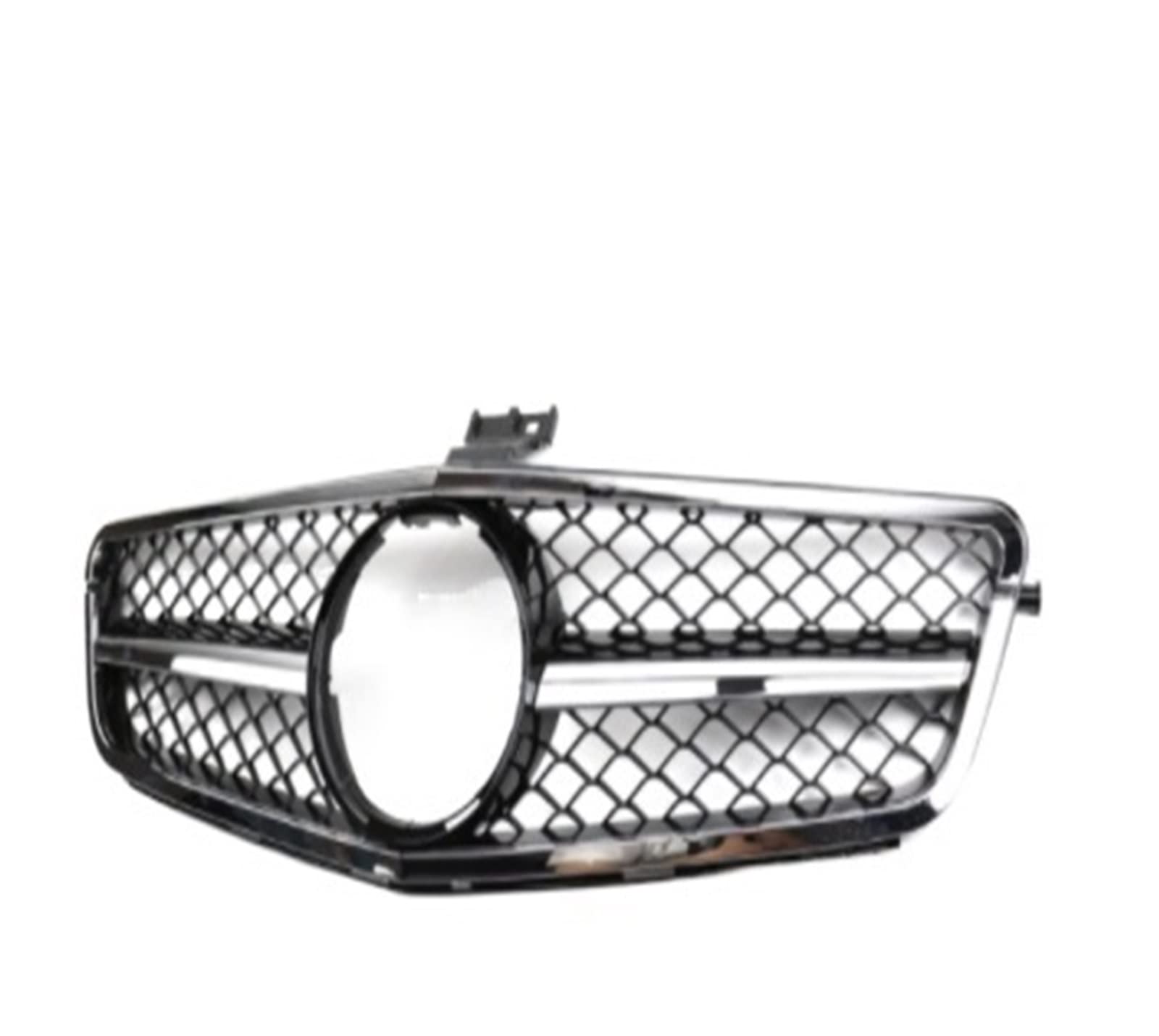 Front Kühlergrille Kühlergitter Für C-Klasse W204 C63 1-Fin Frontgrill Racing Grills 2008 2009 2010 2011 2012 2013 2014 C300 C350 C180 C200 Kühlergrill(All Chrome) von URAGER