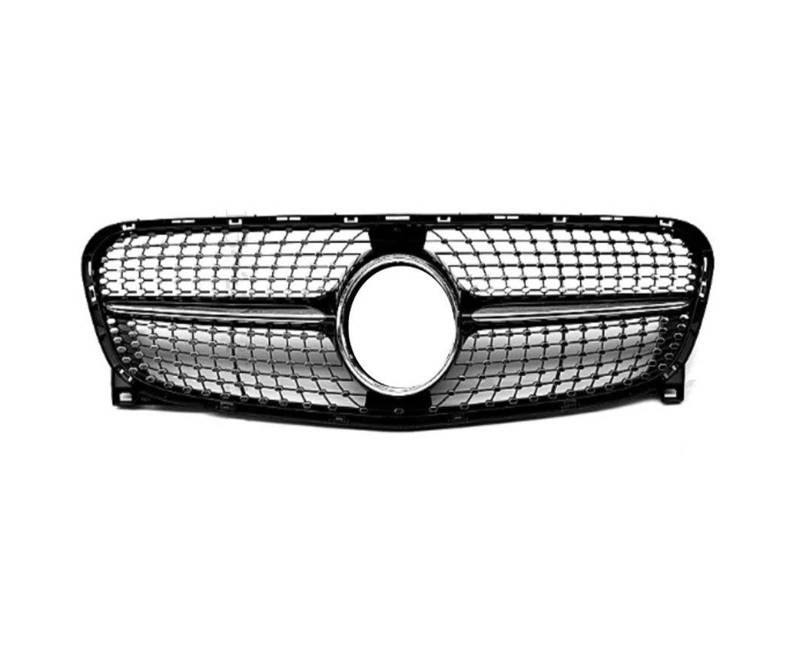 Front Kühlergrille Kühlergitter Haubengrill Fronthaubengrill Racing Grill Für Benz Für GLA X156 2014 2015 2016 2017 2018 2019 Mesh Tuning Zubehör Facelift(14-16 Diamond Black) von URAGER