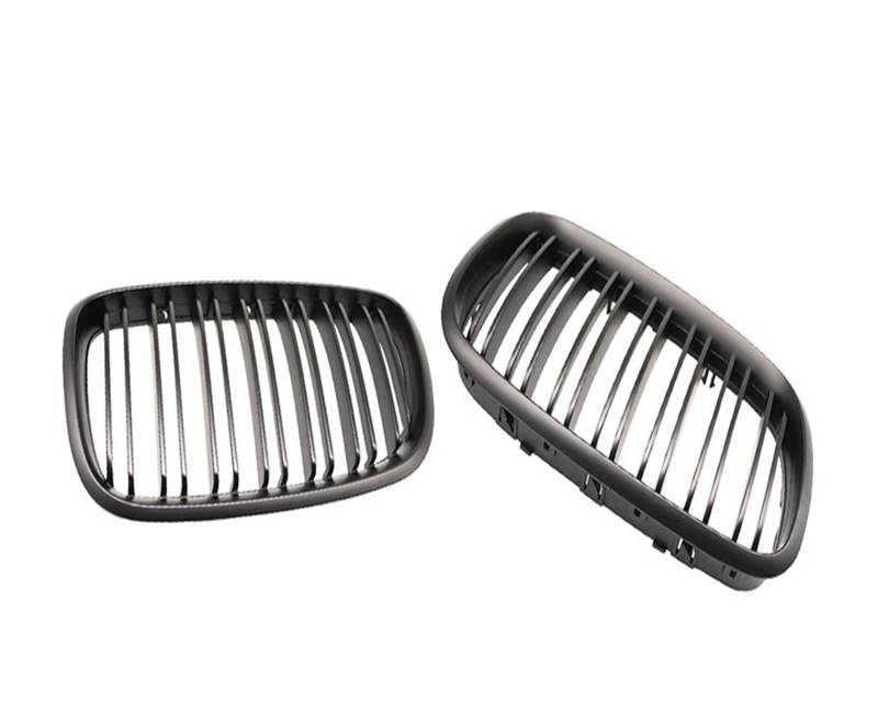 Front Kühlergrille Kühlergitter Mattschwarzer Frontstoßfänger-Doppellamellen-Frontnierengrill Für X5 X6 E70 E71 2007 2008 2009 2010 2011 2012 2013 2014 Autozubehör(Matt-schwarz) von URAGER