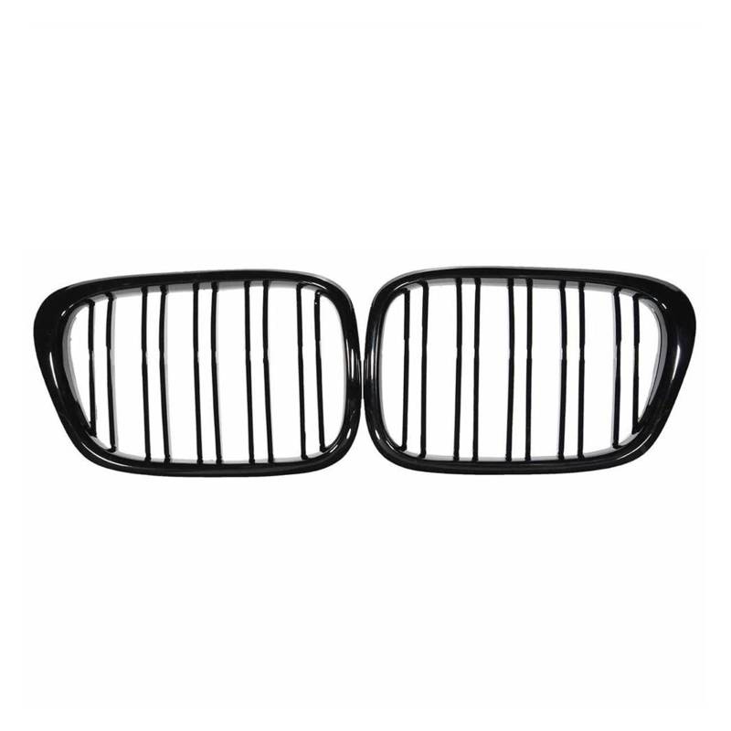 Front Kühlergrille Kühlergitter Niere Kühlergrill Für E39 M5 5-Serie 525i 528i 530i 1997 1998 1999 2000 2001 2002 2003 Paar Chrom Schwarz/Glanz Schwarz(A) von URAGER