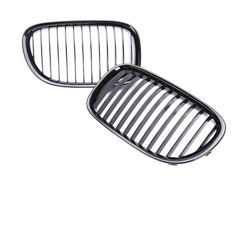 Front Kühlergrille Kühlergitter Unteren Front Oberen Nieren Stoßstange Grills Dual Lamellen Interrior Grille Für 7 Serie F01 F02 2008 2009 2010 2011 2012 2013 2014 2015(Single Glossy Black) von URAGER