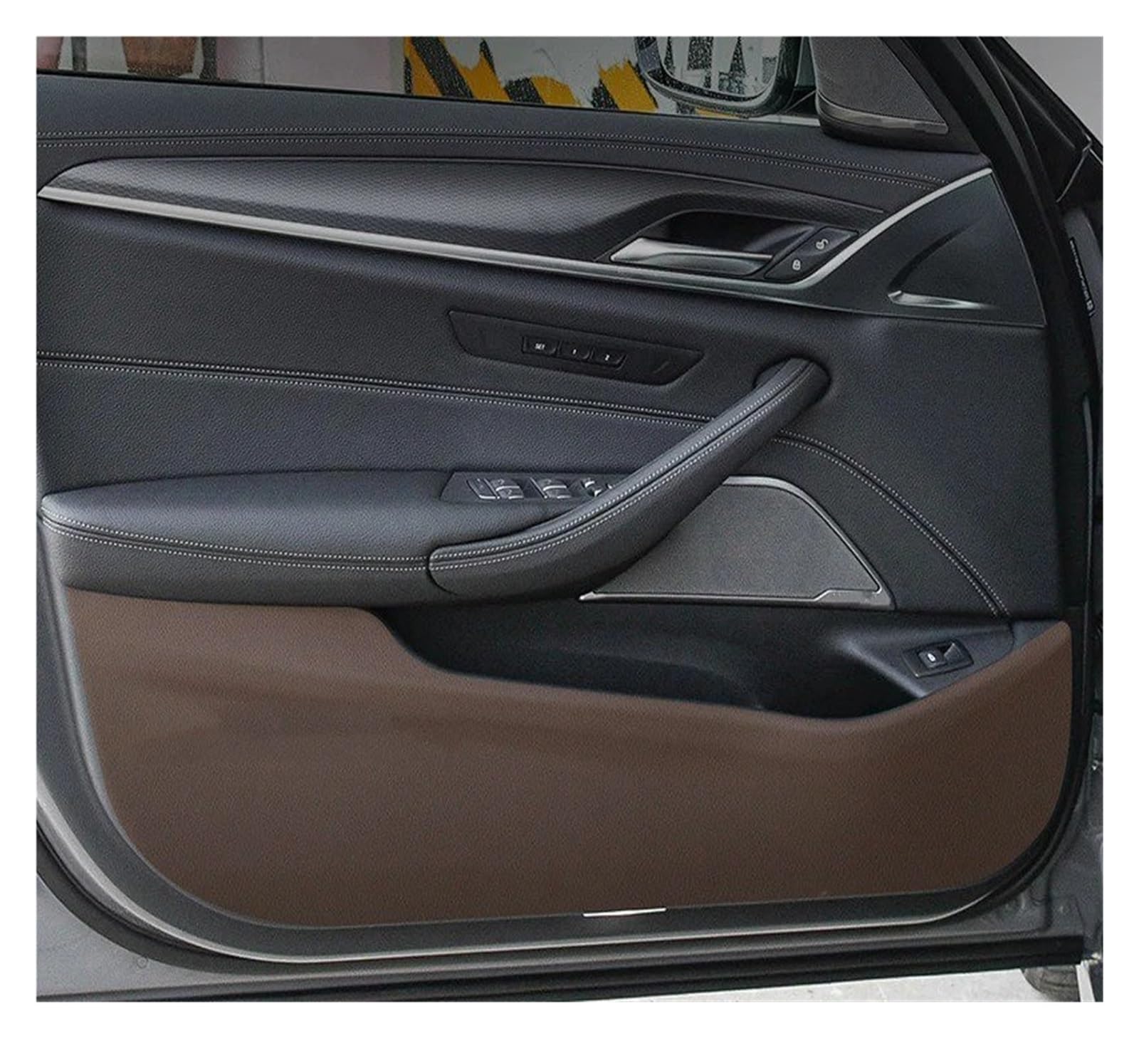 Interieur Dekor 4 Stück Für 5er 2011–2017 5er G30 2018–2023 Auto-Front-Hintertür-Anti-Kick-Pad-Schutzabdeckung Anti-Schmutz-PU-Aufkleber Auto Zubehör Innenraum(18-21 Brown) von URAGER