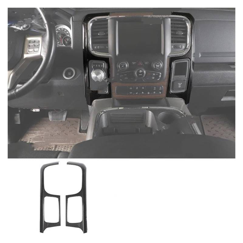 Interieur Dekor ABS Carbon Fiber Innen Dekoration Abdeckung Trim Zubehör Für Dodge Für Ram 1500 2010 2011 2012 2013 2014 2015 2016 2017 Auto Zubehör Innenraum(Navigation Decor) von URAGER