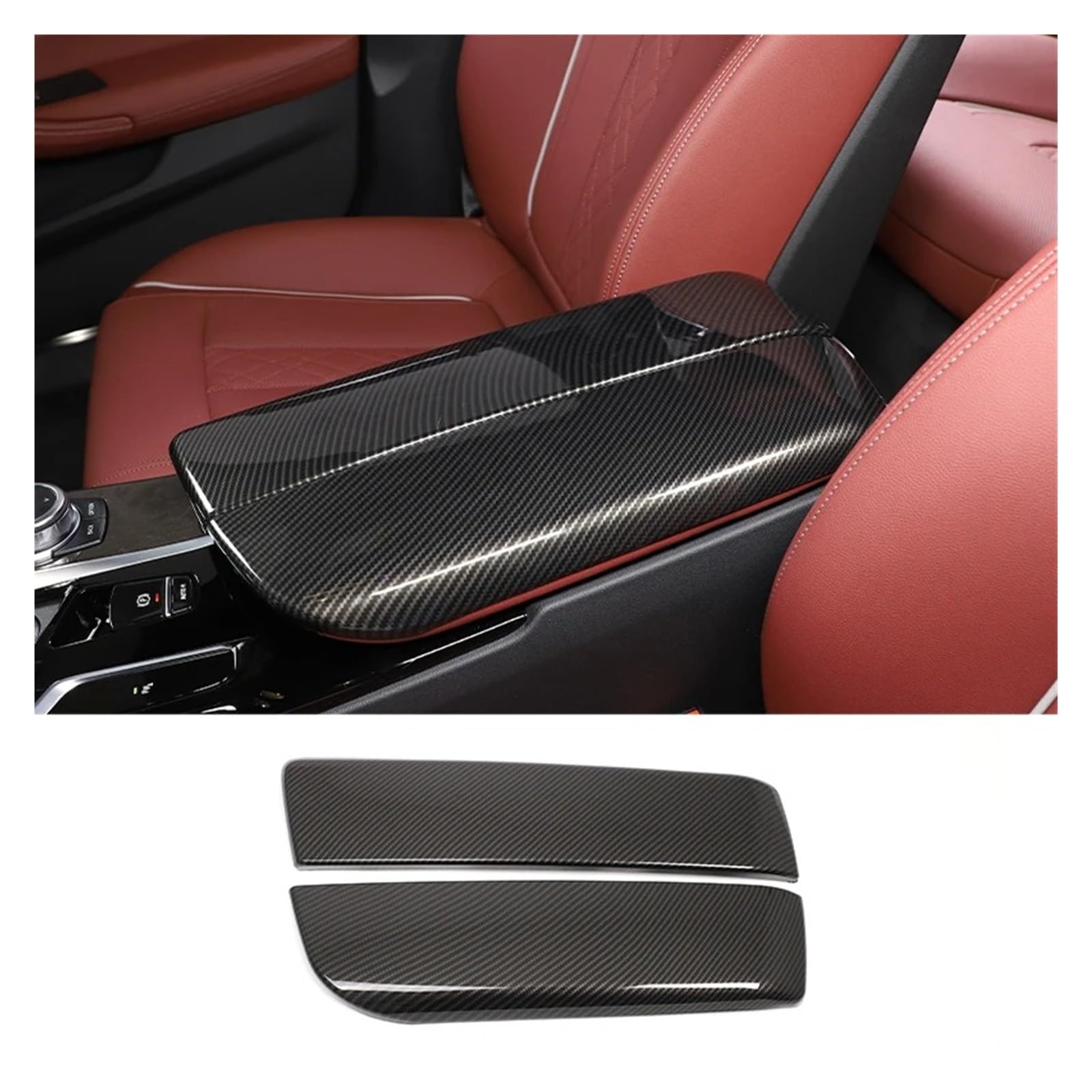 Interieur Dekor Für 5 Series G30 2018 2019 2020 2021 2022 Auto-Innenraum-Carbonfaser-Zierabdeckung Lenkrad-Armaturenbrett-Konsole Schalthebel-Panel-Aufkleber Auto Zubehör Innenraum(Q) von URAGER