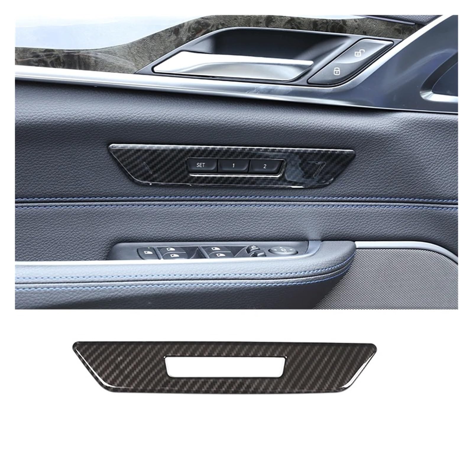 Interieur Dekor Für 5 Series G30 2018 2019 2020 2021 2022 Auto-Innenraum-Carbonfaser-Zierabdeckung Lenkrad-Armaturenbrett-Konsole Schalthebel-Panel-Aufkleber Auto Zubehör Innenraum(R) von URAGER