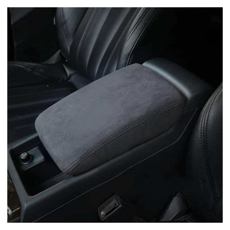 Interieur Dekor Für A4 2009 2010 2011 2012 2013 2014 2015 2016 Zentrale Steuerung Leder Armlehne Box Schutzhülle Auto Innen Zubehör Auto Zubehör Innenraum(Suede Black Thread) von URAGER