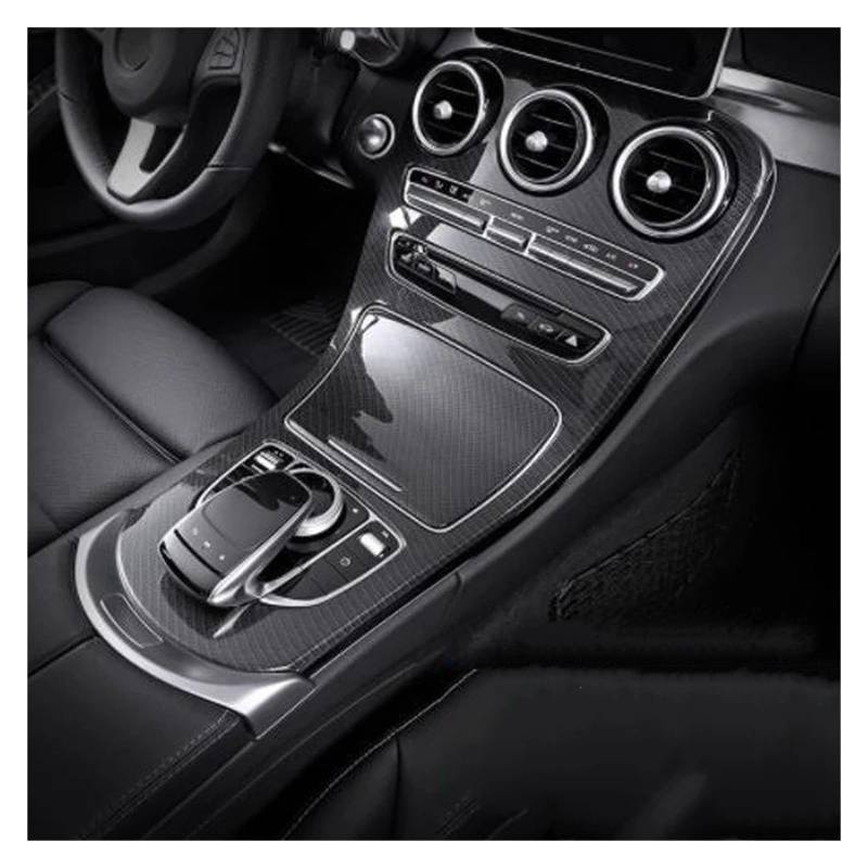 Interieur Dekor Für Benz C Für GLC Klasse W205 X235 Auto Zentrale Steuerung Getriebe Shift Panel Abdeckungen Rahmen Innen Trim Aufkleber Auto Zubehör Auto Zubehör Innenraum(GLC Carbon) von URAGER