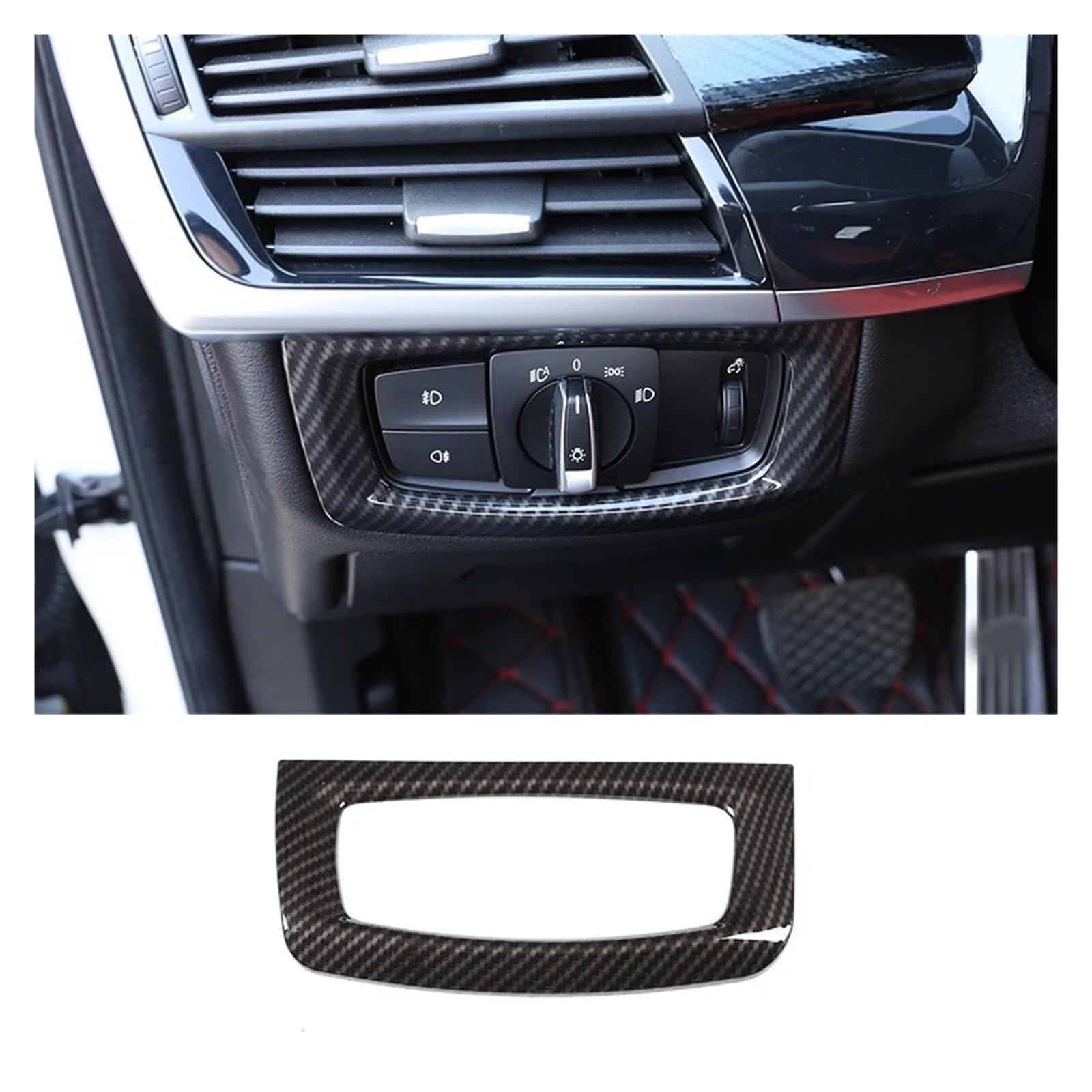 Interieur Dekor Für Für X5 F15 Für X6 F16 2014-2018 Lenkrad Armaturenbrett Konsole Schalthebel Panel Aufkleber Auto Innen Carbon Faser Trim Abdeckung Auto Zubehör Innenraum(J) von URAGER