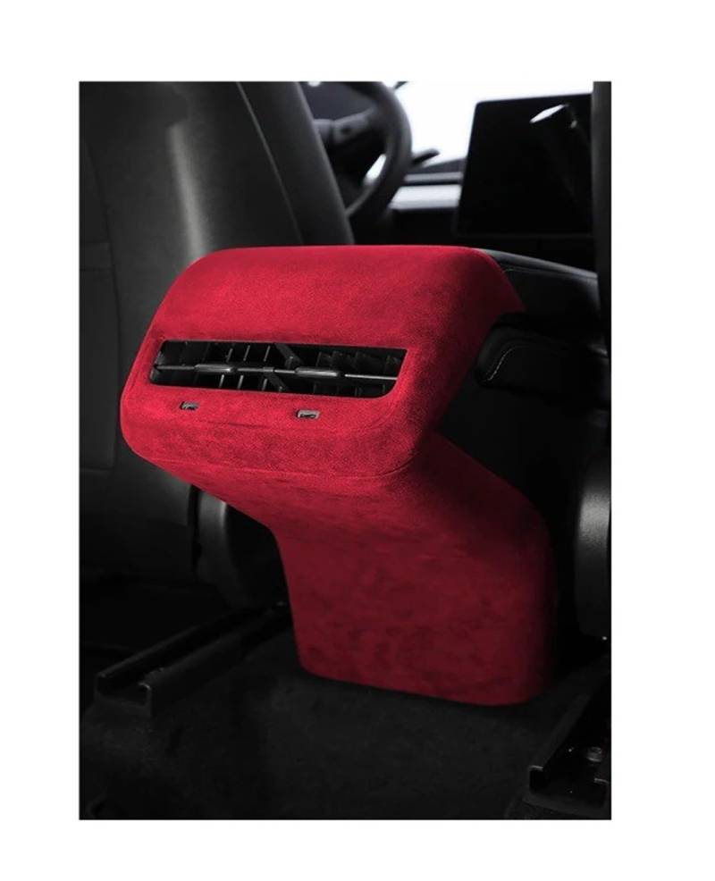 Interieur Dekor Für Tesla Für Modell 3 Für Modell Für Y 2018 2019 2020 2021 2022 Zentrale Armlehne Klimaanlage Vent Abdeckung Mantel Shell Auto Zubehör Innenraum(Rot) von URAGER