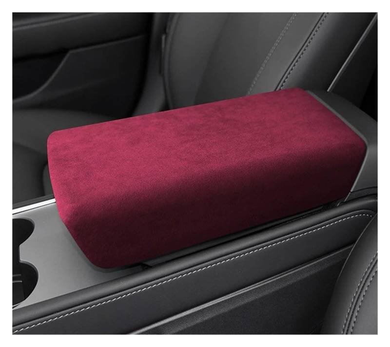 Interieur Dekor Für Tesla Für Modell 3 Für Modell Y 2018 2019 2020 2021 2022 Zentrale Armlehne Deckel Abdeckung Mantel Shell Schwarz Auto Zubehör Innenraum(WineRed) von URAGER