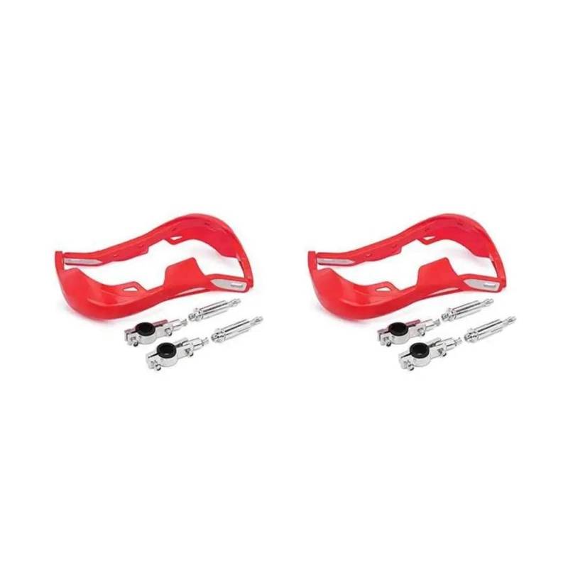 Lenker Handschützer Motorrad Handschutz 1/2PCS Für Kawasaki Dirt Pit Bike 22mm 28mm Motorrad Handschutz Hand Guards Griff Bar Schutz Lenker(Red 2pcs) von URAGER