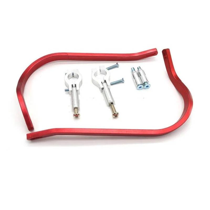 Lenker Handschützer Motorrad Handschutz Für Kawasaki 22mm Motorrad Handschützer Motorrad Motocross Dirtbike MX ATV Handschützer Lenkerschützer Aluminium Motorrad Zubehör(Rot) von URAGER