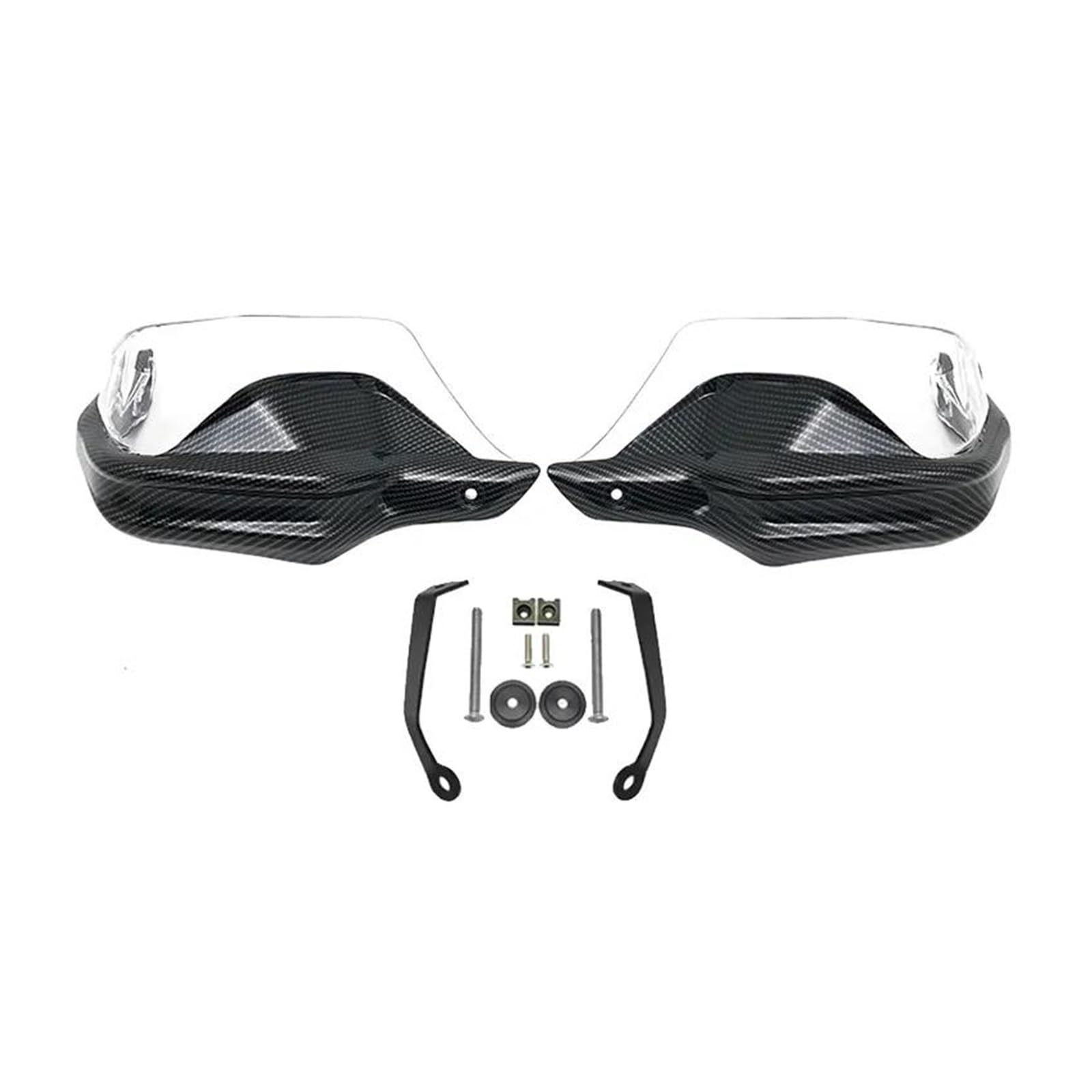 Lenker Handschützer Motorrad Handschutz Für VOGE 650 500 DS 500R 650DS 500DS Handschutz Motorrad Handprotektoren Lenker Wachen Windschutzscheibe Motorrad Zubehör(Carbon Clear Set) von URAGER