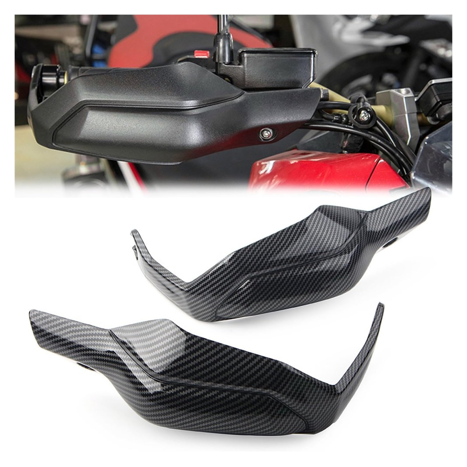 Lenker Handschützer Motorrad Handschutz Für X-ADV 750 2017 2018 2019 2020 Kunststoff Motorrad Handprotektoren Handprotektoren Schutz(Carbon Fiber Pattern) von URAGER