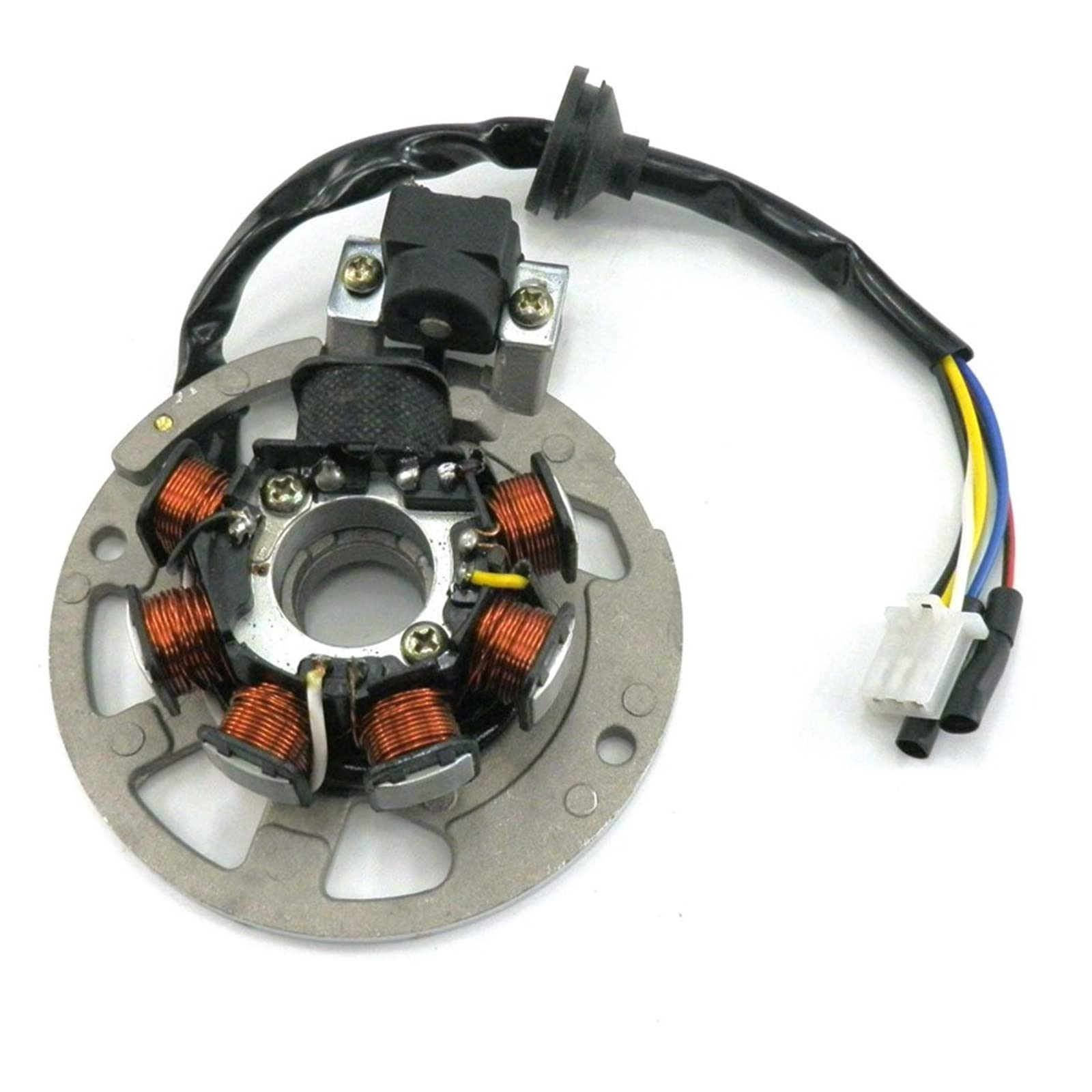 Motorrad Gleichrichter Lichtmaschine Stator 5 Drähte 3 Pin 7-Spulen Stator Magnetspule Für 2-Takt 2T 49cc 50cc 1PE40QMB Jog Minarelli Scooter Quad ATV von URAGER