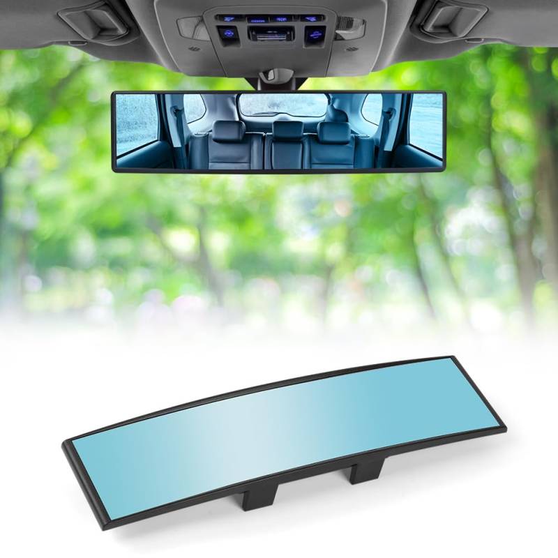 URAQT Auto Rückspiegel,310 mm x 8.5 mm Universal Innenspiegel Panorama Blendschutz Auto Innen Rueckspiegel Große Vision Weitwinkel Panorama Hohe KlarheitAuto Spiegel für Auto SUV CRV Vans Trucks von URAQT