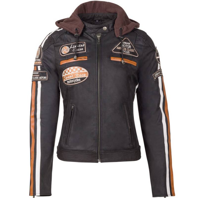 Damen UR-173 Motorradjacke Protektoren, mit Protektoren, Braun, Große : 3XL von URBAN 5884