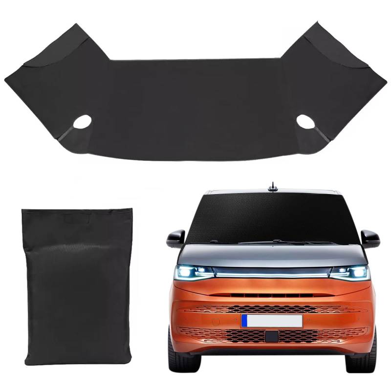 Frontscheibenabdeckung für VW T7 2021-2024, wasserdichte ultradicke Windschutzscheibenabdeckung 600D Oxford-Gewebe, 100% Verdunkelung, Sonnenschutz, blockiert UV-Strahlen, wetterfest, mit von URCheers