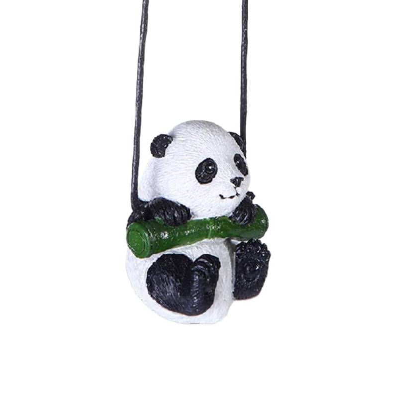 URFEDA Auto-Deko, Panda-Anhänger, Auto-Rückspiegel-Ornament, Harz, Geschenk, Geburtstag, Valentinstag von URFEDA