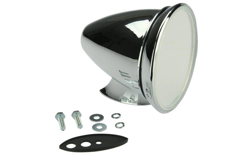 URO Parts GT400MIRROR GT400 Türspiegel im Bullet-Stil, 9,5 cm Durchmesser, Gehäuse 10,2 cm lang, Sockel 5,4 cm x 1,9 cm, Lochbreite 2,2 cm von URO Parts