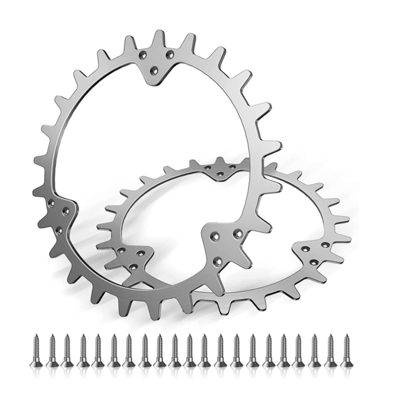 2XEdelstahl Mähroboter Spikes Traktionsverbesserung für 420/320/430X/435X/440/450X Rasenmäher Roboter Radgröße 255mm-18xEdelstahlschrauben für Mehr Grip Mähroboter Spikes Zubehör von URPIZY