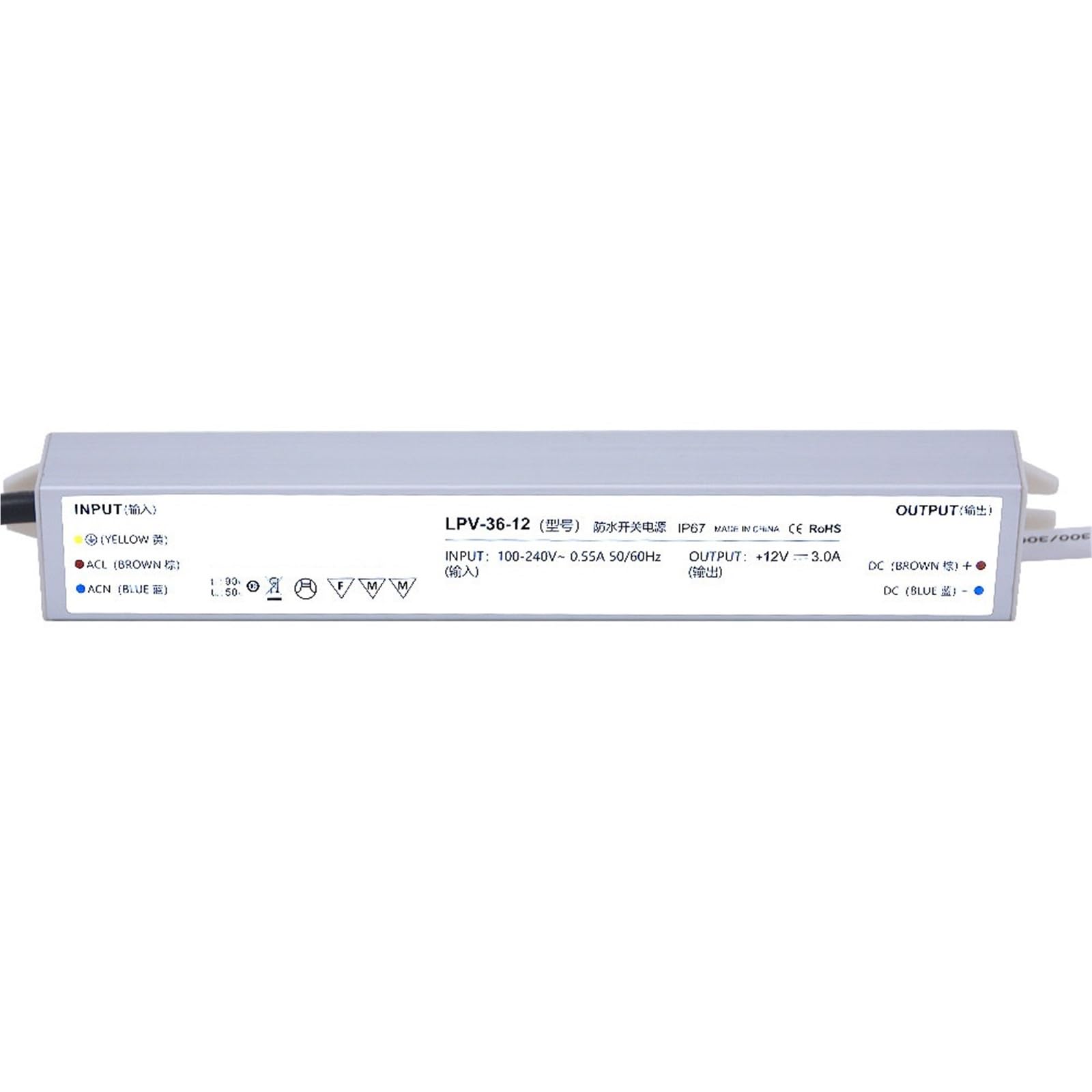 LPV-36-12 36W 12V 3A IP67 Schaltnetzteil 1St von URUJAMOY