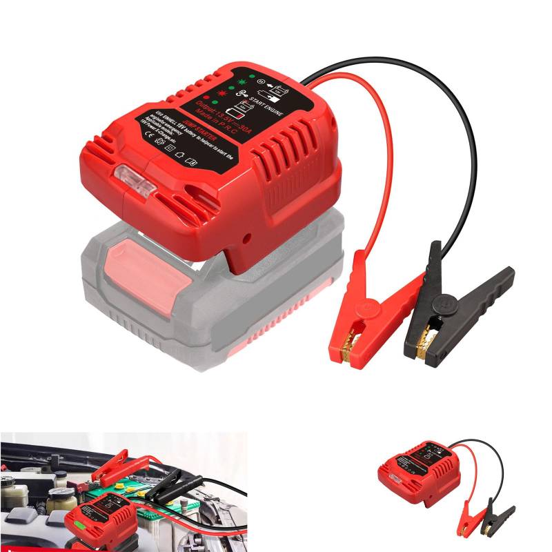 Auto Starthilfe Powerbank Adapter für Einhell 18V Akku, Jump Starter Autobatterie-Booster mit 11AWG-Kabel, Auto Safe Batteriestarter (Batterie Nicht inbegriffen) von URUN