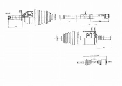 Antriebswelle Vorderachse beidseitig URW 10-03009 von URW