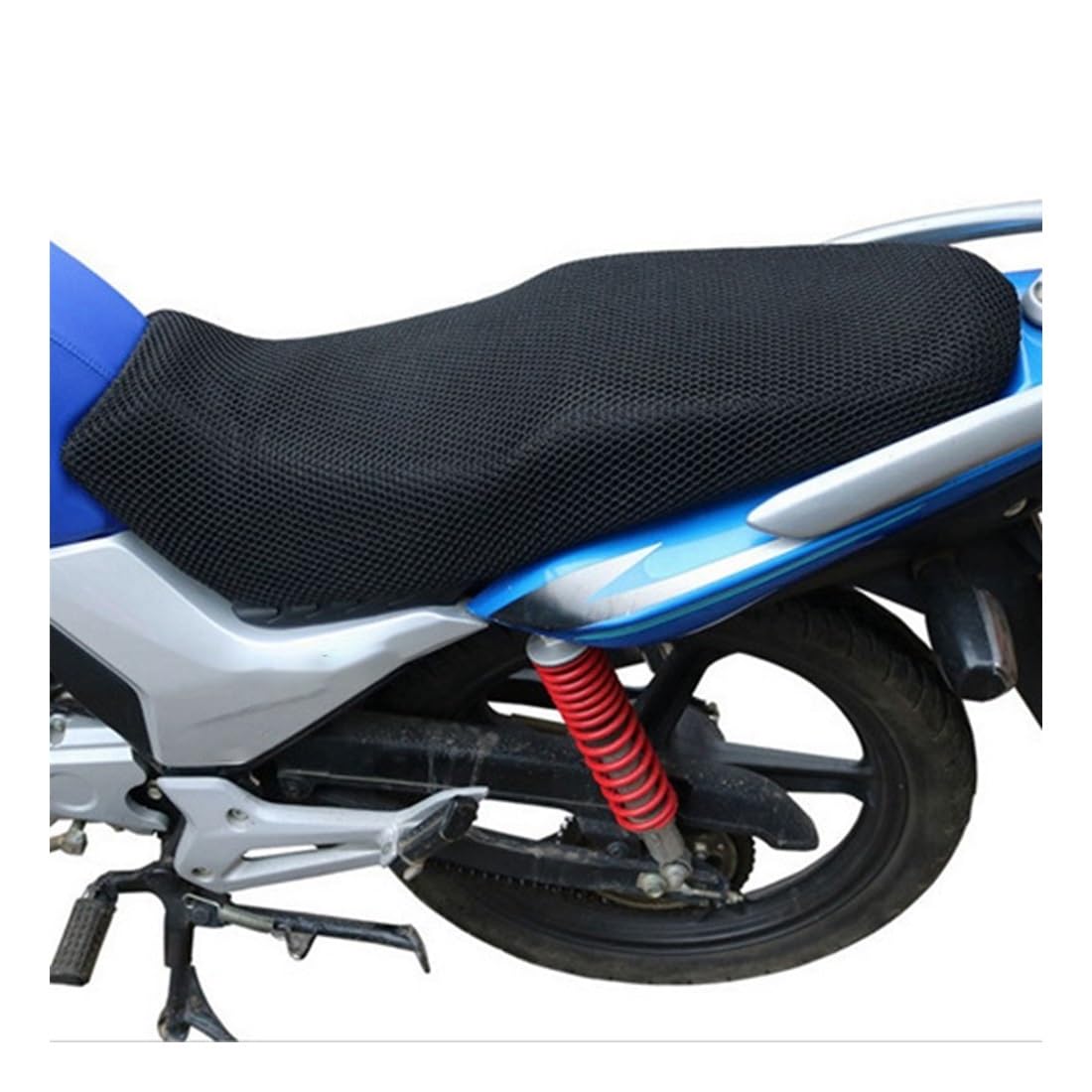 Sitzbezug Atmungsaktive 3D Mesh Motorrad Sitzbezug Anti-Rutsch Vier Saison Motorrad Roller Sitzbezüge Kissen Zubehör M/L/XL/XXL/XXXL von URWBCMJS