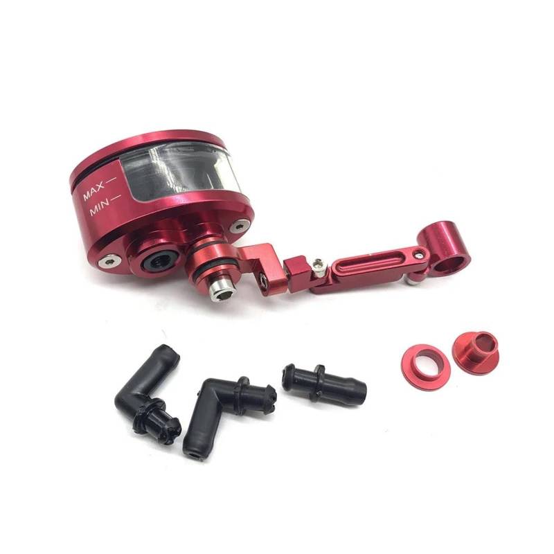 USAMZOM Ölbehälter Flüssigkeitsbehälter Für Duke 390 Für HON&DA Cb125r Bws100 Universal Motorrad Tank Zylinder Flüssigkeit Öl Reservoir Tasse(rot,A) von USAMZOM