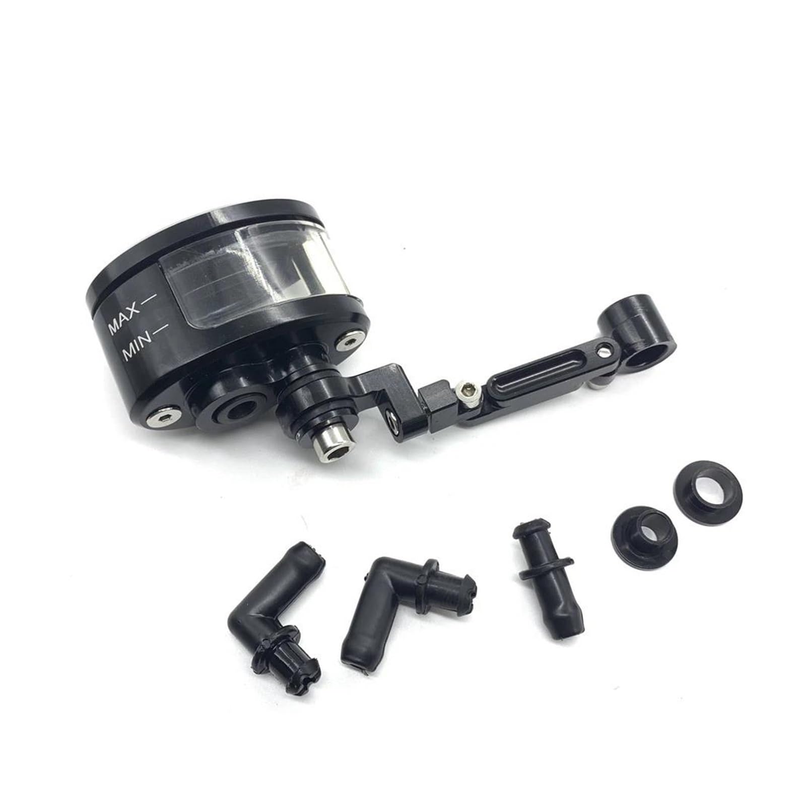 USAMZOM Ölbehälter Flüssigkeitsbehälter Für Xre 300 Tmax 500 2008 2011 Zubehör Cb650f Universal Motorrad Tank Zylinder Flüssigkeit Öl Reservoir Tasse(Schwarz,B) von USAMZOM