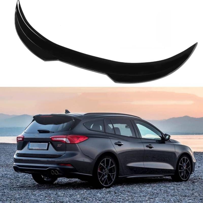 Auto ABS Spoiler Flügel Heckspoiler für Ford Focus Mk4 Wagon/Kombi 2019-2021, Heckklappenspoiler Dachschwanz Rall Trunk Lip von USJEKZI66