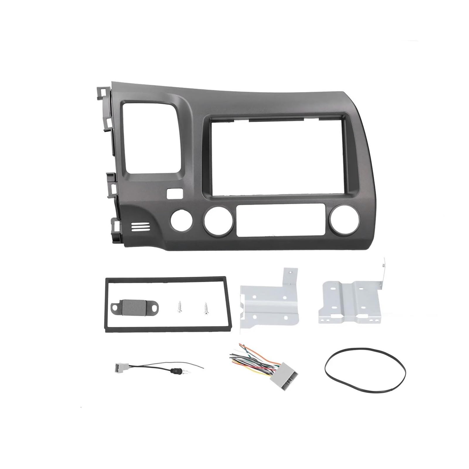 Auto Für Civic 2006 2007 2008 2009 2010 2011 2Din Radio Armaturenbrett Kit Mit Kabelbaum Autonavigationsblende Zubehör von USQBUZHHK