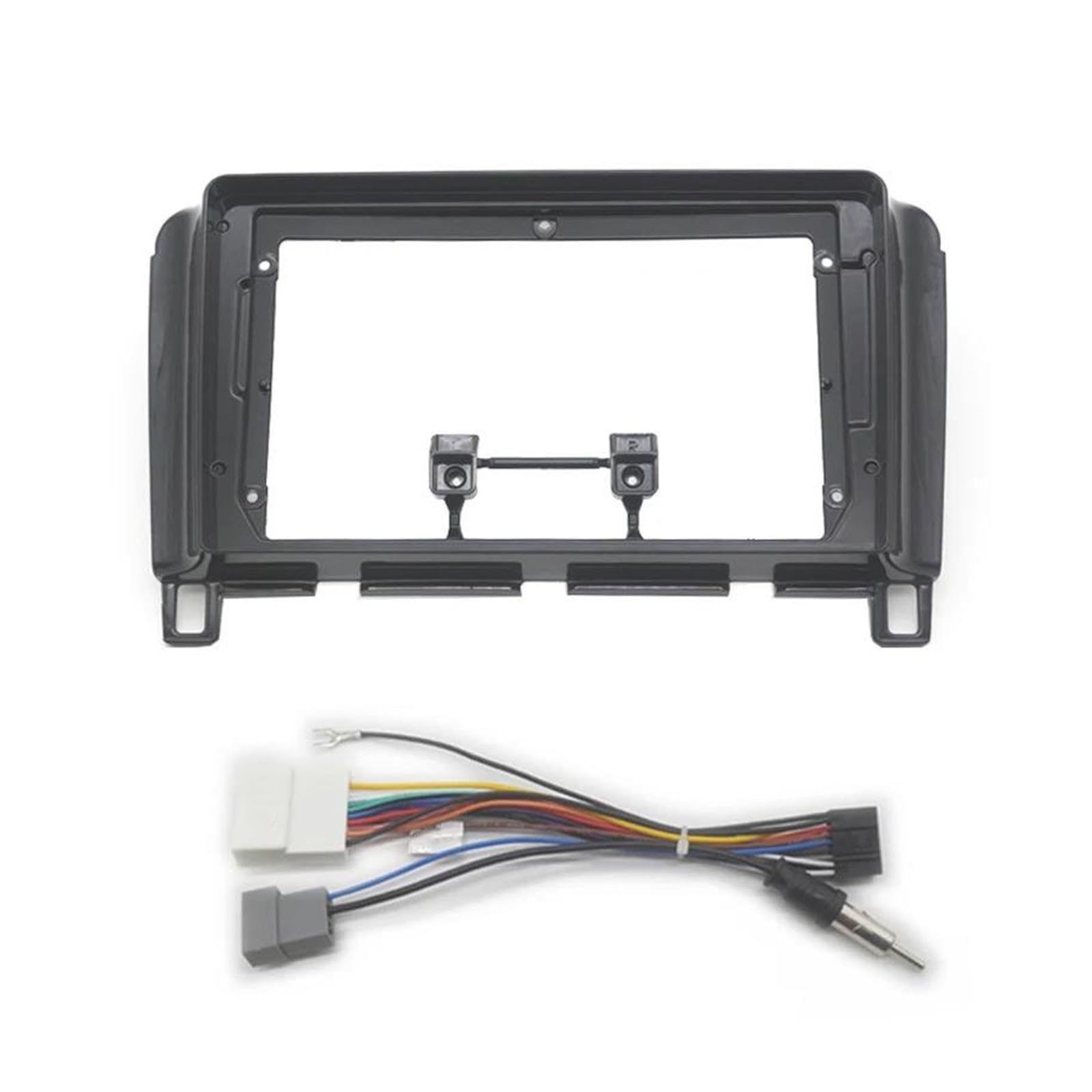 Auto Für N&issan Für Serena 4 C26 2010-2016 Auto Audio DVD Player Panel Armaturenbrett Kit Rahmen Mittelkonsolenhalter 2 Din Autoradioblende Zubehör(Blende und Kabel) von USQBUZHHK