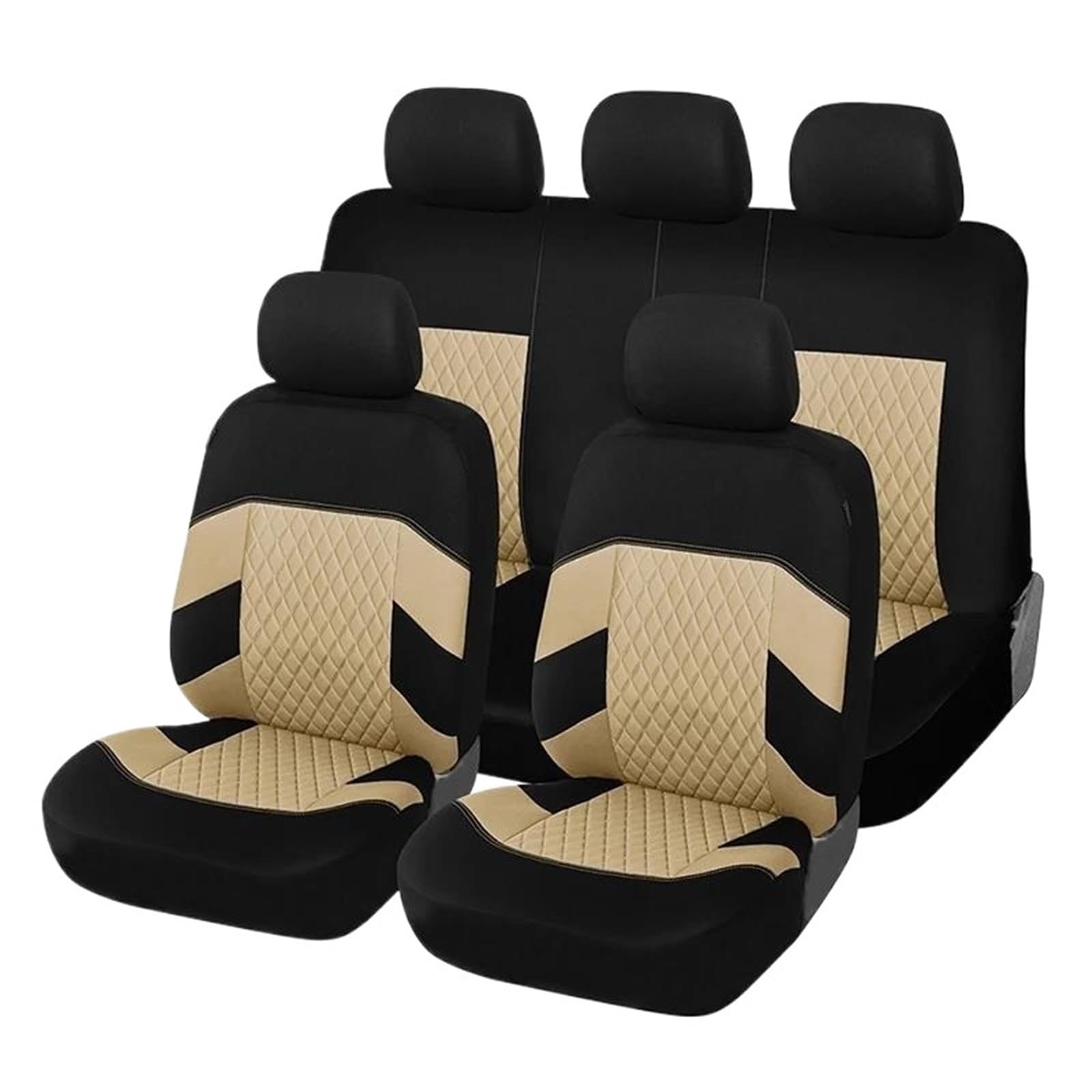 USQBUZHHK Auto Autositzbezug Set Autokissenschutz Für N&issan Zubehör(BEIGE) von USQBUZHHK