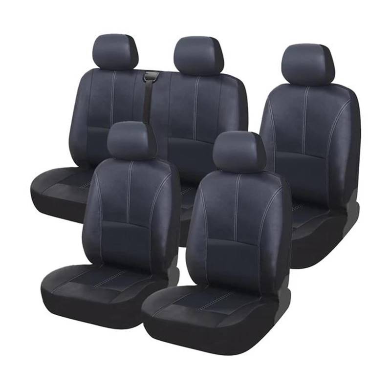 USQBUZHHK Auto Für Citroen Für Jumper Für Jumpy Autositzbezüge Autokissen Schutzset Zubehör(Komplettset in hellem Schwarz) von USQBUZHHK