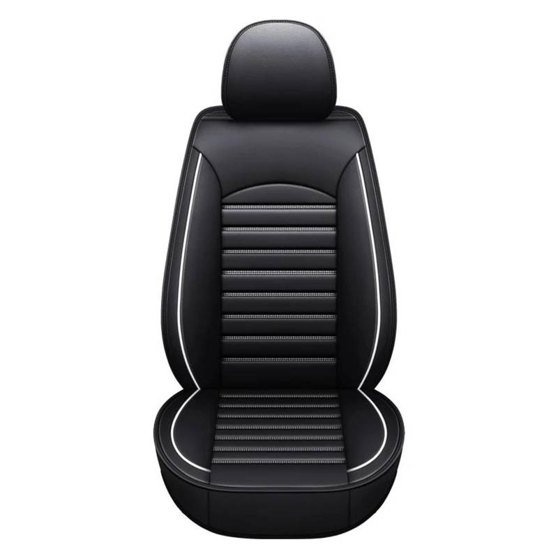 USQBUZHHK Auto Für Seat Für Leon 5F Mk3 2013-2021 Für Ibiza 6J Für Tarraco Für Arona Für Ateca Für Alhambra Autositzbezüge Zubehör(Schwarz mit Weiß,Vorne eingestellt) von USQBUZHHK