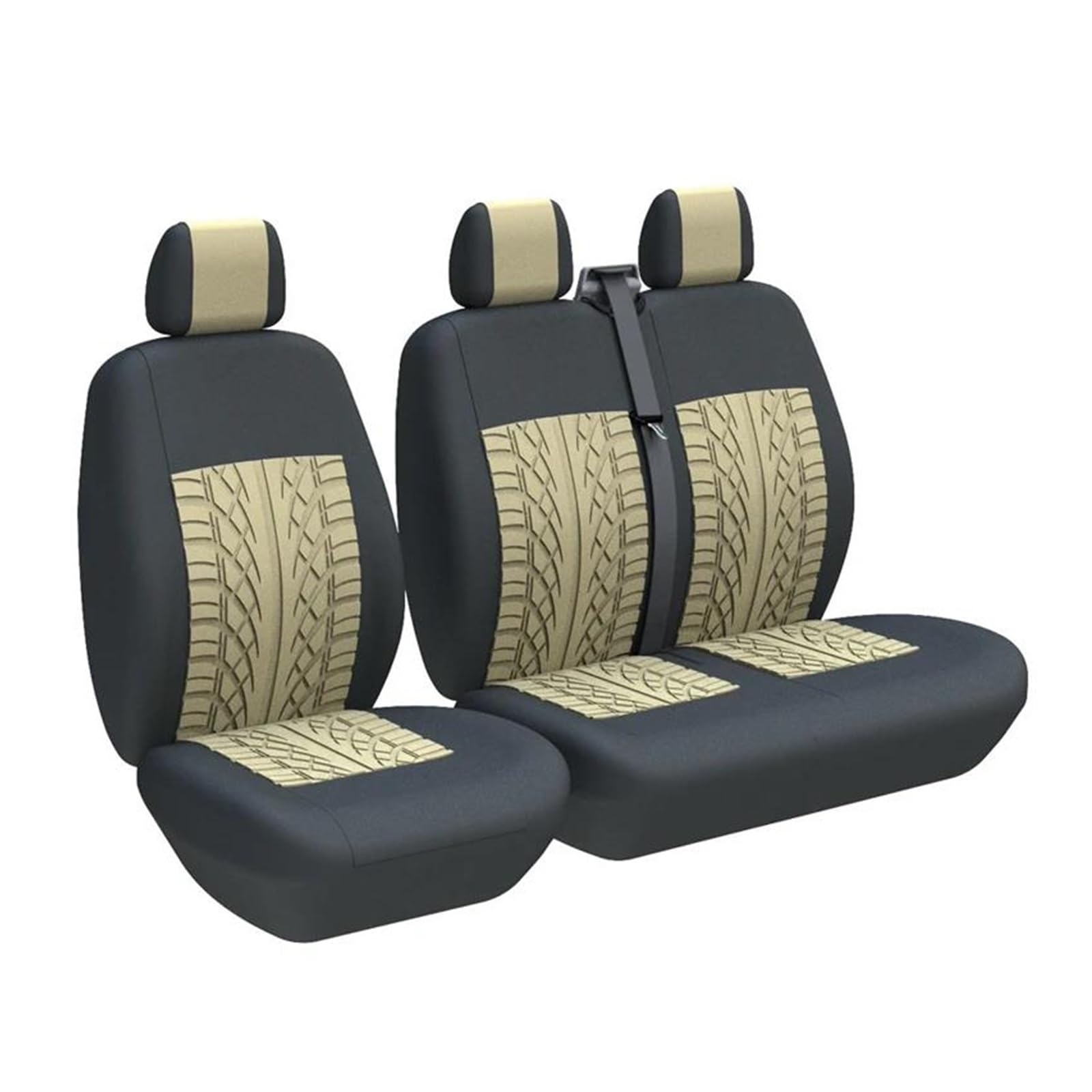 USQBUZHHK Auto Sitzbezug Schutz Für F&ord Für Transit Custom Zubehör(3 Stück Beige) von USQBUZHHK