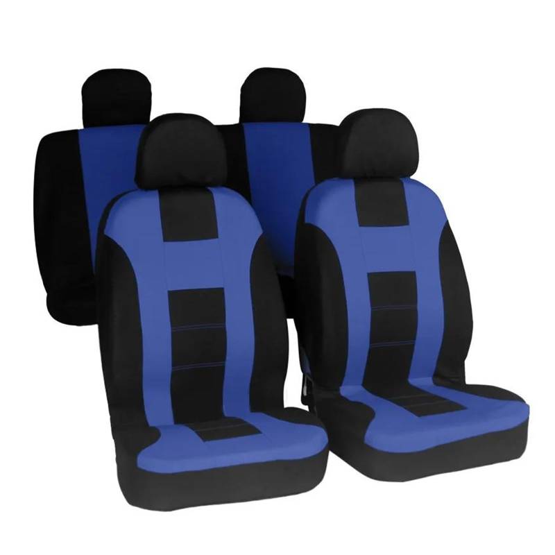 USQBUZHHK Auto Universelle Autositzbezüge Sitzbezüge Zubehör(Blaues komplettes Set) von USQBUZHHK