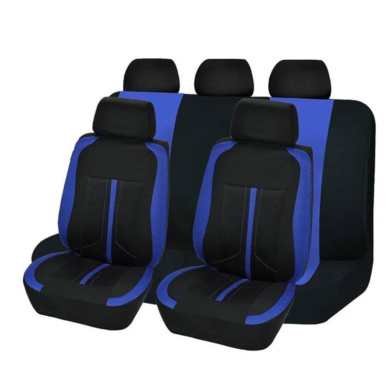 USQBUZHHK Auto Universelles Set Mit Sitzbezügen Die Meisten Autos SUVs LKWs Und Lieferwagen Zubehör(Blau,KOMPLETTES Set) von USQBUZHHK