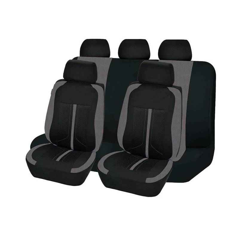 USQBUZHHK Auto Universelles Set Mit Sitzbezügen Die Meisten Autos SUVs LKWs Und Lieferwagen Zubehör(Grau,KOMPLETTES Set) von USQBUZHHK