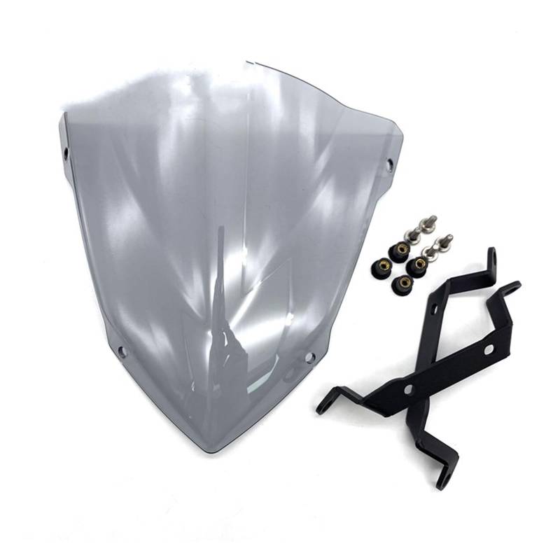 USSIGN Windschild Motorrad Für MT09 Für FZ09 Für MT-09 Für FZ-09 2014 2015 2016 Motorrad Vorne Sport Windschutz Windschutz Windabweiser Windschild Motorcycle (Farbe : Dark Grey) von USSIGN