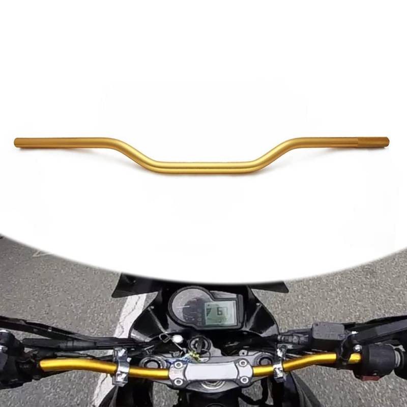 Motorradlenker 7/8 Zoll 22 mm Universal Rise Lenker passend für CRF YZF KXF KLX RMZ DRZ KX RM YZ SX EXC XC 65 85 125 250 300 350 450 Dirt Bike ATV Gold von USTPO