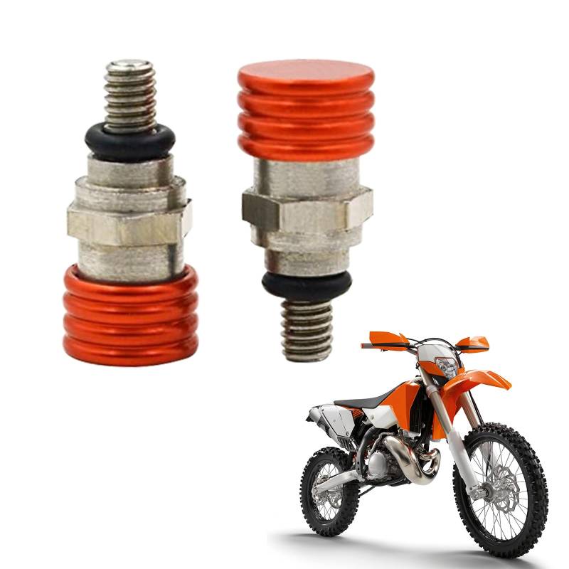 USTPO Motorrad M4 0,7 mm Gabel-Luftentlüfter Druckentlastung CNC Aluminium passend für SX SXF EXC SMR 125 150 250 350 450 alle Fahrradmodelle – Orange von USTPO