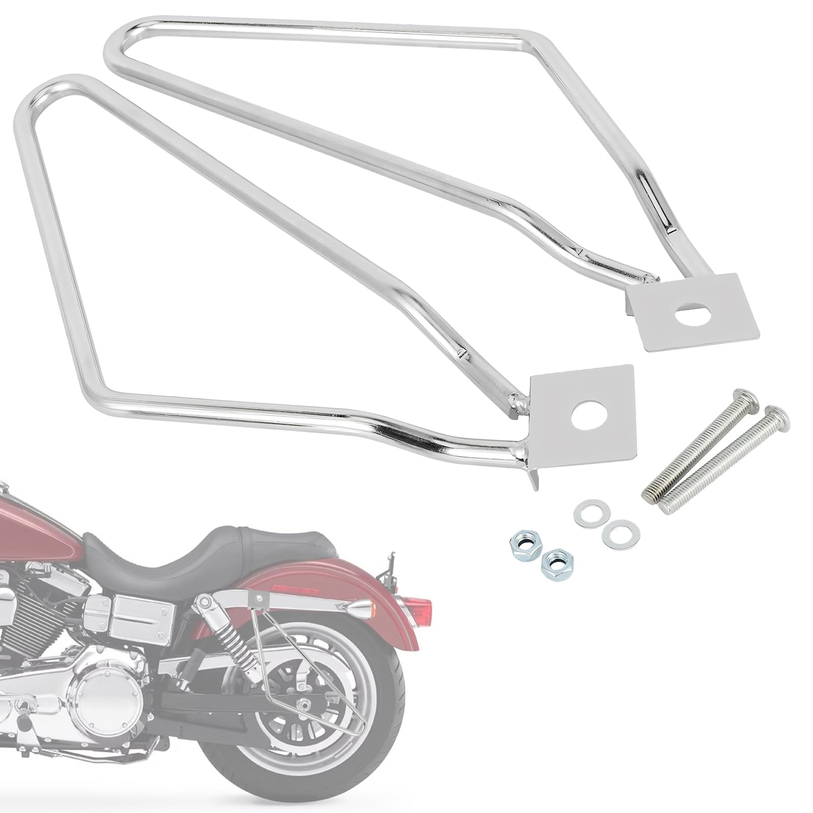 USTPO Motorrad-Satteltaschen Stützhalterungen für Sportster 883 Iron XL883N Dyna Fat Bob FXDF Hyosung GV 650 2018-2022 Silber USTPO Motorrad-Satteltaschen Stützhalterungen für Sportster 883 Iron XL883N Dyna Fat Bob FXDF Hyosung GV 650 2018-2022 Silber von USTPO