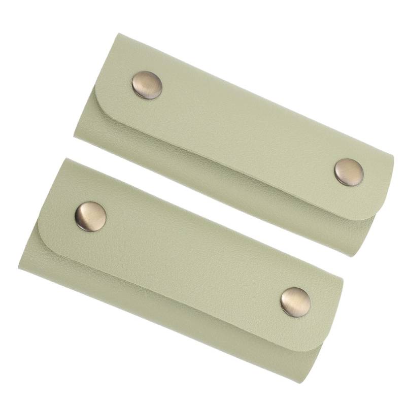 UTHCLO 2st Handschlaufe Griff Gepäckgriffhüllen Für Koffer Gepäckanhänger Für Koffer Zugelassen Taschen Für Damen Gepäckabdeckungen Für Koffer Schließe Taschengriff Olive Green Pu-Leder von UTHCLO