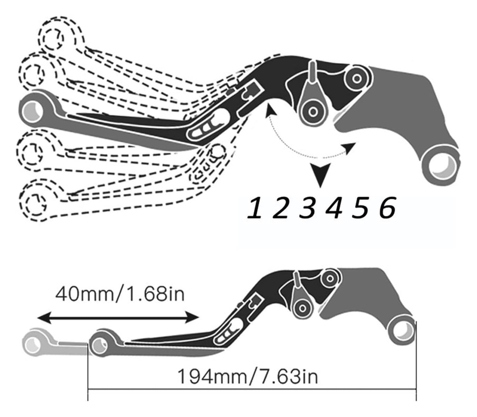 Motorrad Kupplungsbremse Verstellbare Für B&MW G310GS G310 GS 2017 2018 2019 Motorradlenker Bremskupplungshebel Bremsgriff Bremsgriff(3) von UTONGMU