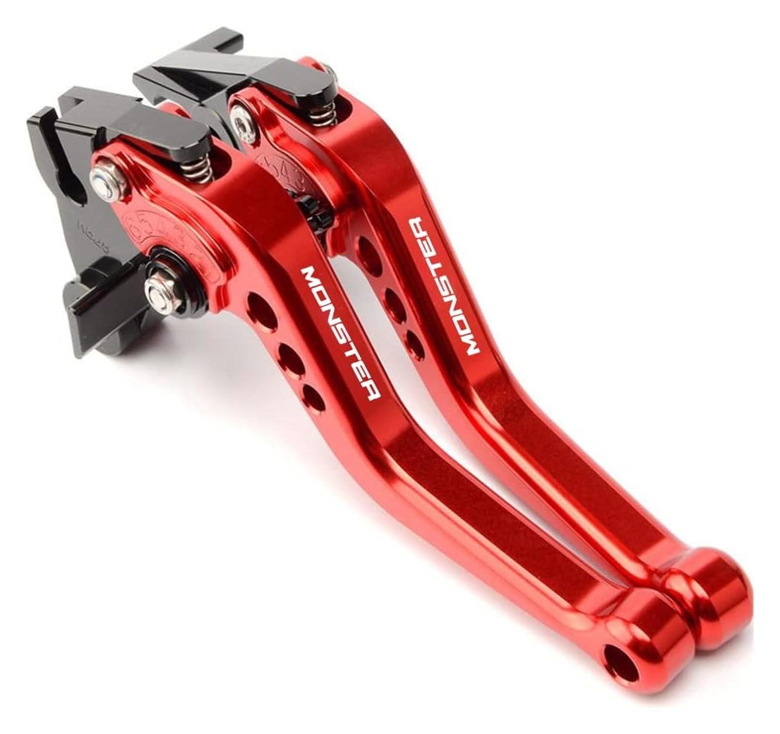 Motorrad Kupplungsbremse Verstellbare Für Ducati Für Monster 400 620/ MTS 2003–2007, Modifizierter CNC-Aluminiumlegierung, 6-stufig Verstellbarer Kurzer Bremskupplungshebel(Red) von UTONGMU