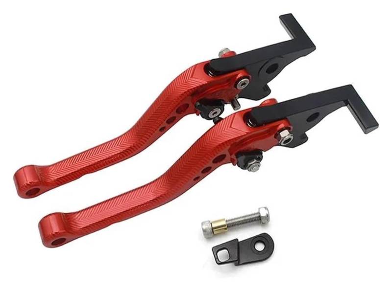 Motorrad Kupplungsbremse Verstellbare Für NMAX 155 150 125 2015-2020 Parksperrenhebel 3D Shortable Motorradgriff Bremskupplungshebel Kupplungsbremsgriff(Red) von UTONGMU