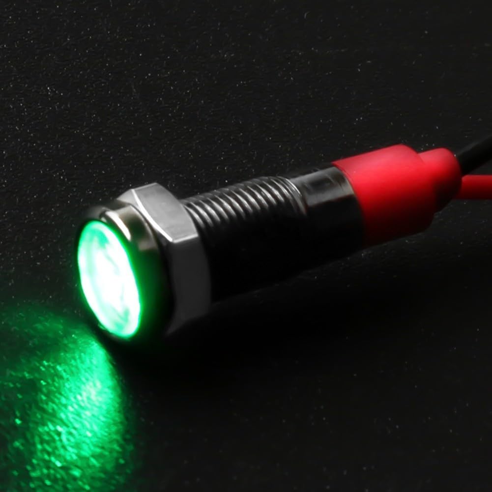 Fünf superhelle LED-Blinker im Gehäuse, zur Modulation von Leuchten an Autos und Schiffsausrüstung (grün) von UTTASU